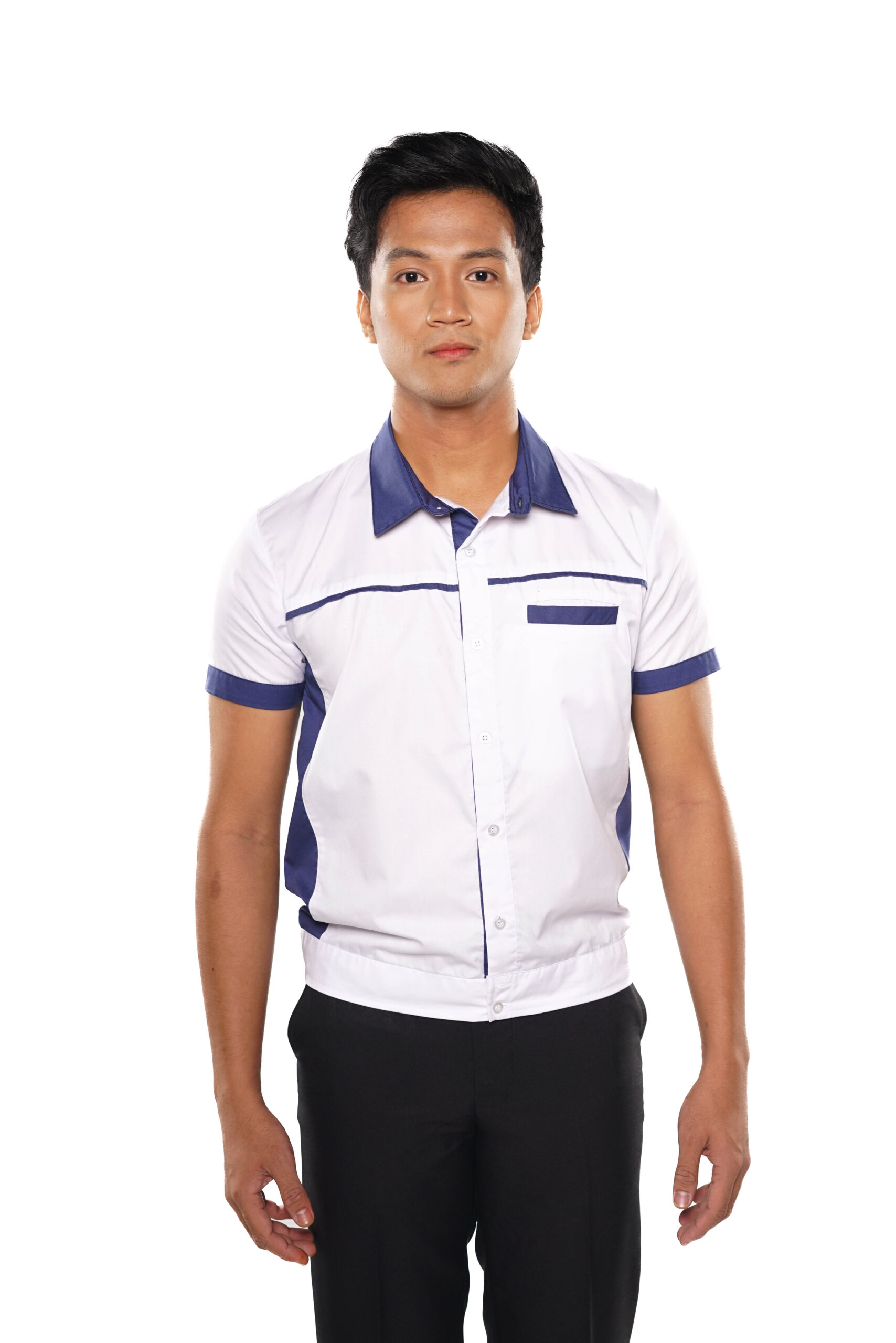 Blue and fashion white polo jacket